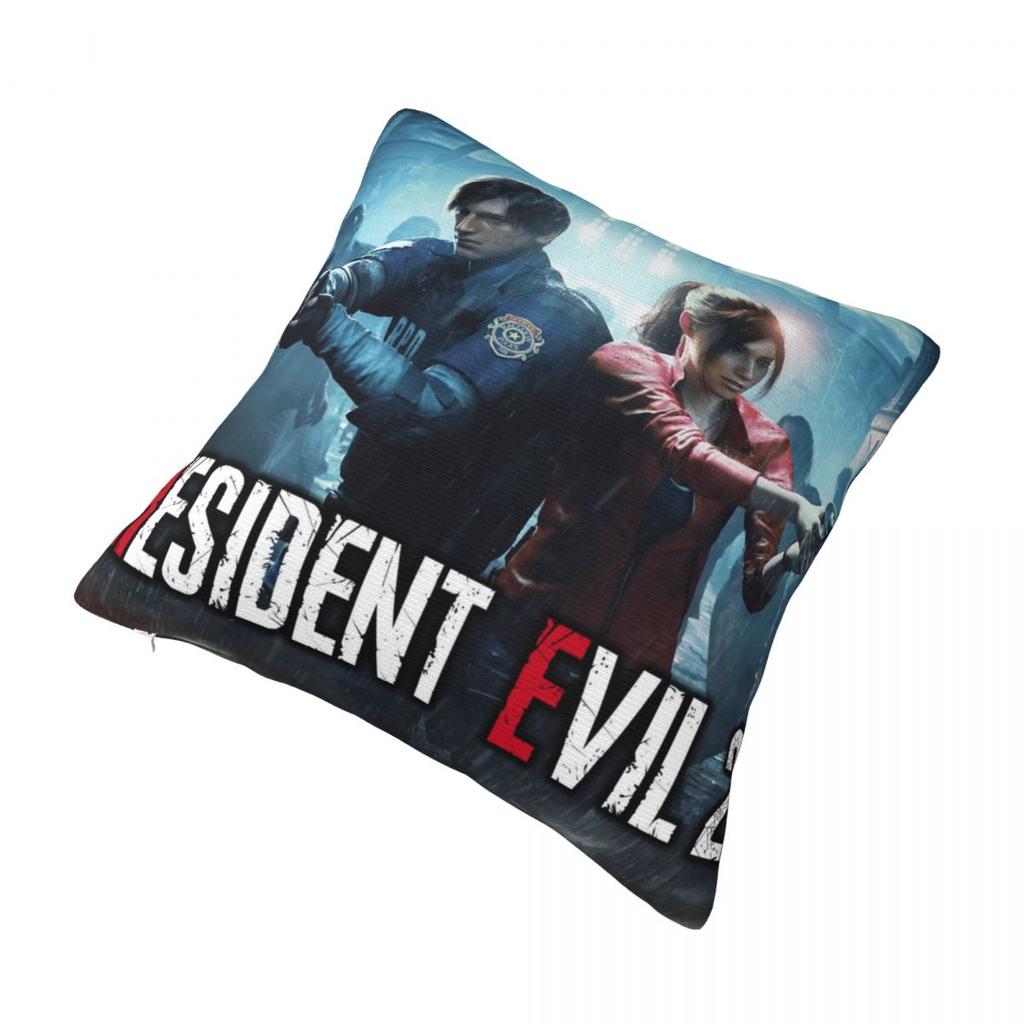 Pillow Cover Claire Redfield Leon S. Kennedy Video Game Graphic Cushion Cover Kawaii Pillow Case For Sofa Decorative Pillowcases
