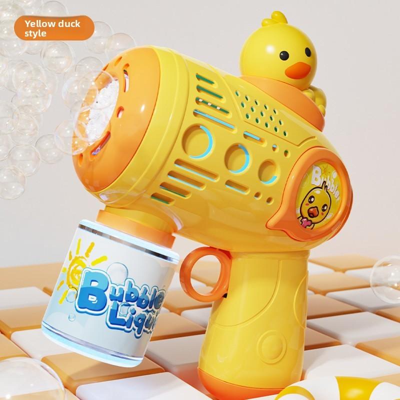 Handheld Bubble Blower With Cartoon Rabbit Dinosaur Duck Design For Children