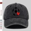 Pc Fußballmutter Aufdruck Baseballkappe Niedliches Herzmuster Dekor Hut Bequem Leicht Papa Hut Verstellbarer Riemen Trucker Sonnen H