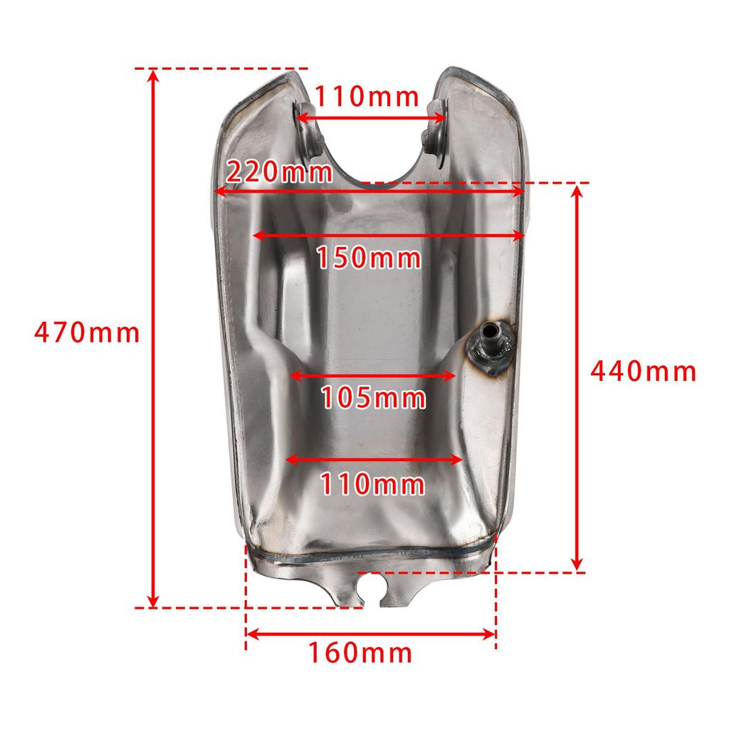 Unpainted Motorcycle Fuel Gas Tank For CF Moto Mandrill Cafe Racer 2.4 Gallon 9L