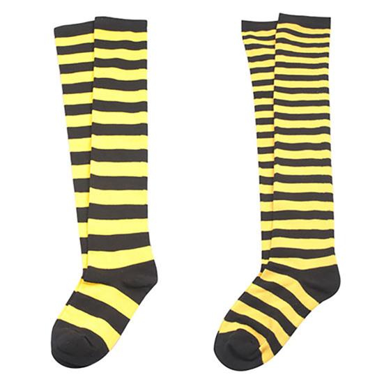 Girl's Sexy Striped Thigh High Long Socks Over The Knee Elastic Stockings