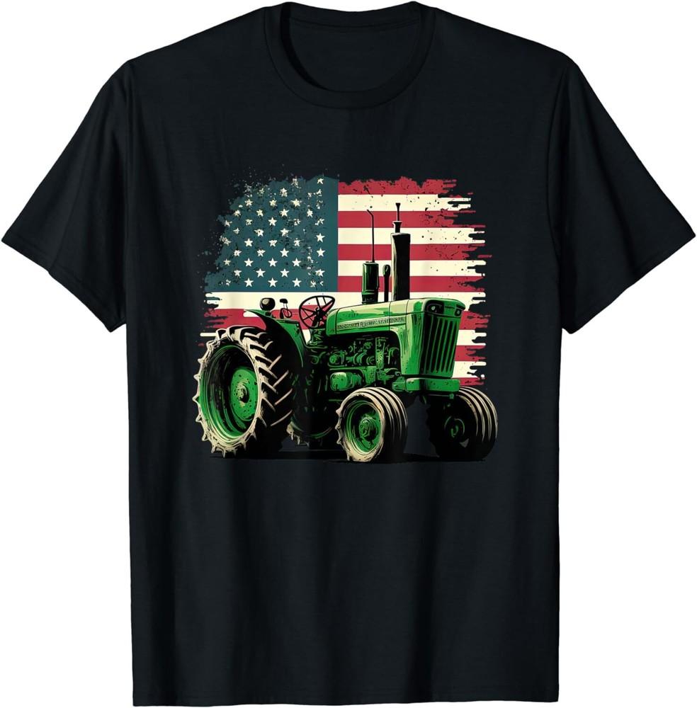 

Agriculture Farm Tractor USA Flag tractor American farm USA Gifts Unisex T-Shirt L