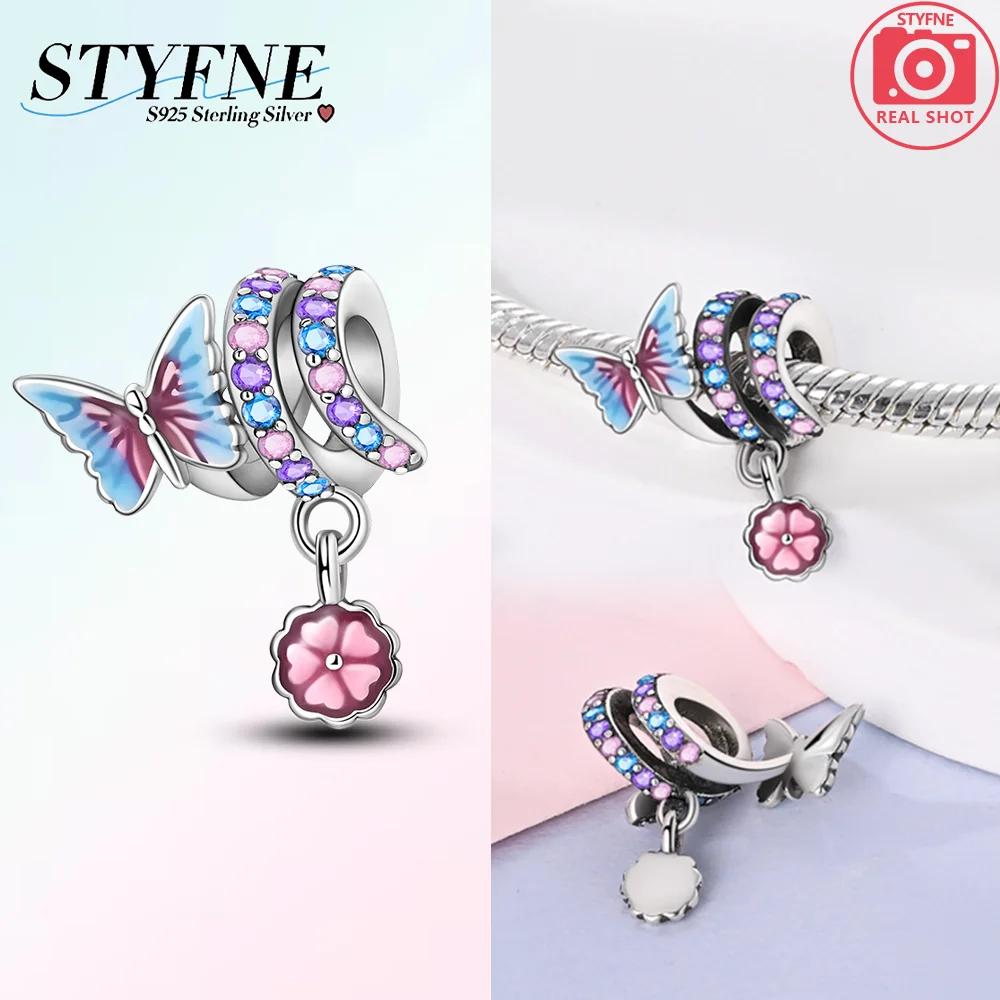 Designer Charms Plata Originales Butterflies Bees Beads For Charms Copper Arm Bracelet Beads Jewellery Making Women'S Gift