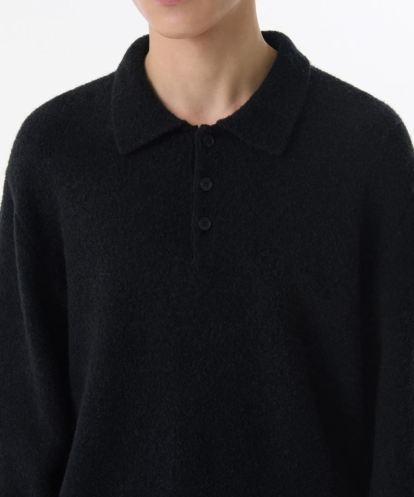 MUSINSA STANDARD Boucle Collared Knit [Black]