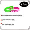 24 PCS Soccer Motivational Silicone Wristbands Bulk for Events/Carnival/Birthday Party Favors Supplies Decorations Goodie Bag Favor Stuffers