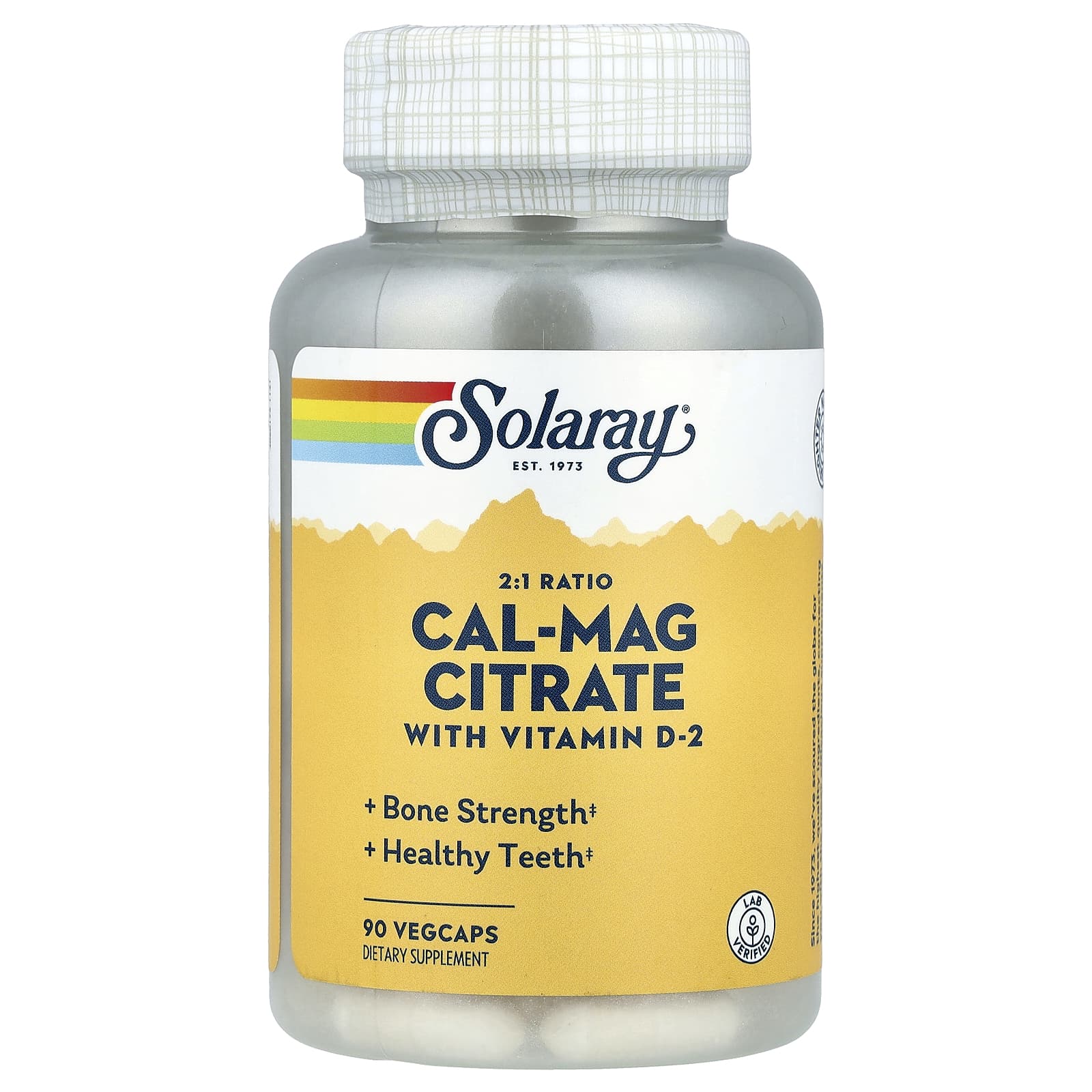 

With Vitamin D-2, Calcium-Magnesium Citrate, 90 Veggie Capsules