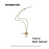 Fashionable and Simple Stainless Steel Gold-plated Necklace, Silver Tree of Life O-shaped Chain, Rose Gold Women's Necklace