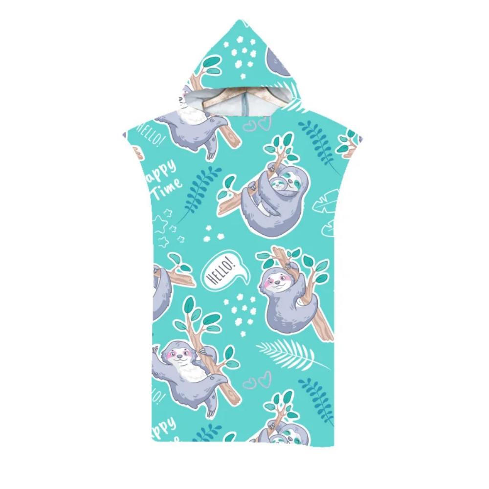 Erwachsene Kinder Strandtuch Schnelltrocknend Kapuzenumhang Kinder Frauen Große Badetücher Sandfrei Poncho Bademantel Für Sommer Schwimmen Surfen