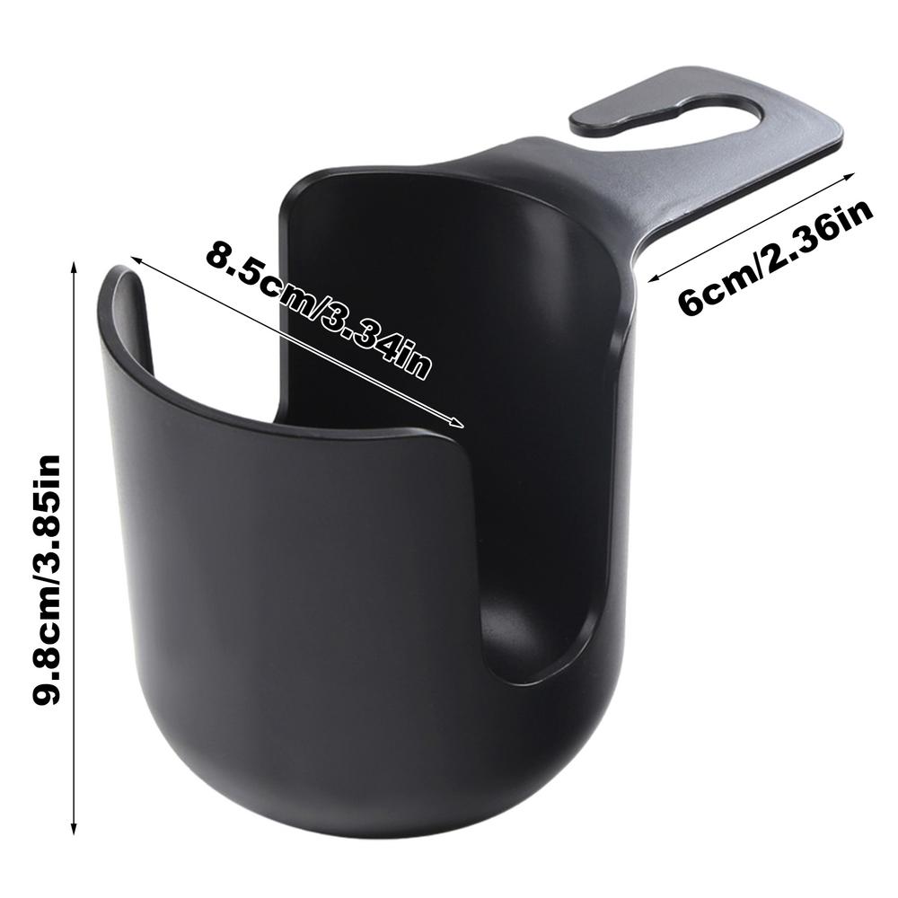 

Back Seat Cup Holder for Car Hangable Car Seat Back Drink Holder Car Interior Organizers Bag Hooks Portable Water Bottle Bracket чорний