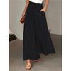 Spring And Summer Bohemian Wide-leg Pants, Elastic Waist And Polka Dot Printed Long Skirt Pants, Very Suitable For Casual Summer