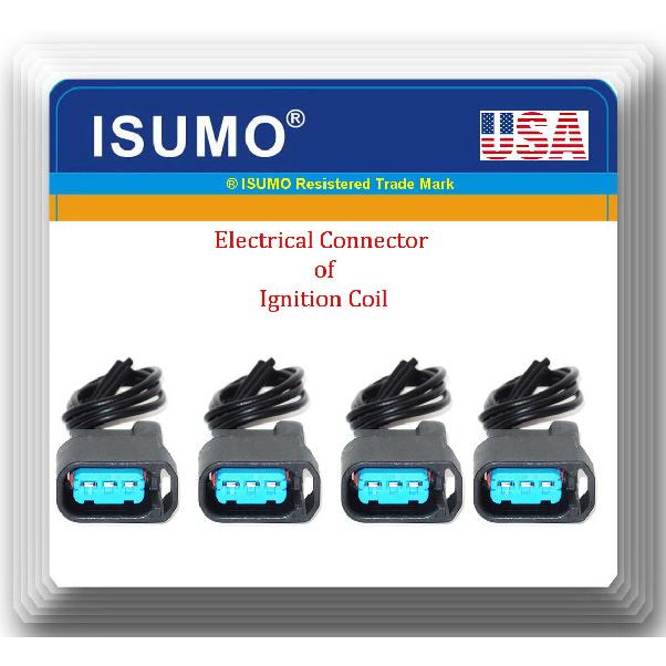 Set 4 x Electrical Connector of Ignition Coil UF311 Fits: Acura Honda 2002-2006
