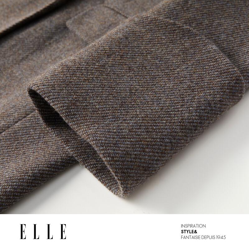 ELLE Women's 100% Wool Long Winter Coat