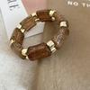 Fashion Bracelets Stylish Two Tone Glitter Sequins Acrylic Geometric Splice Elastic Beaded Strand Casual Daily Accessories
