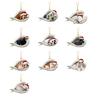 2Pcs Sleeping Dog Car Hanging Ornament, Acrylic 2D Flat Pendant, Cute Animal Rearview Mirror Charm, Christmas Gift Keychain