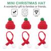 20Pcs Xmas Mini Knit Woolen Hat Scarf Christmas Supplies DIY Mini Hats Decorations for Clothes Bags Holiday Gifts
