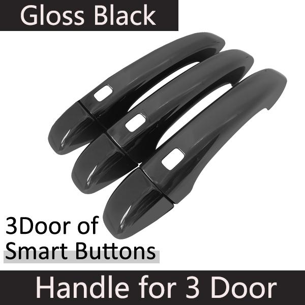 For Renault Kangoo 3 Gloss Black Outer Door Handle Cover Creative Sticker Trim Car Protective Film Styling Accessories