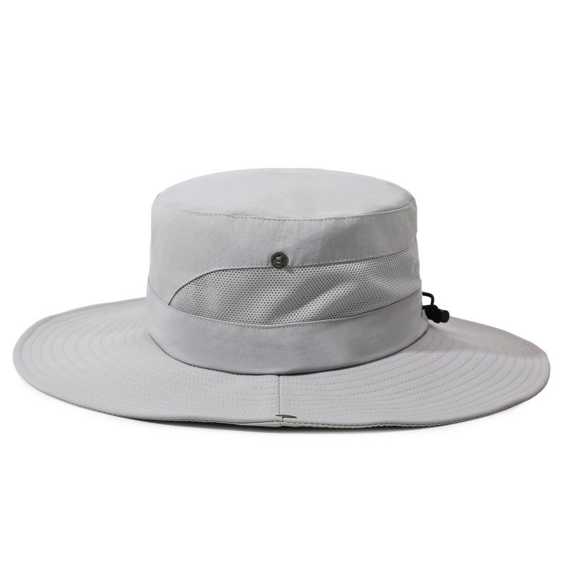 Outdoor sun hat men's summer new big brim breathable mountaineering hat fishing climbing bucket hat men and women