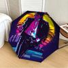 1pc Michael Jackson Automatic Folding Umbrella, Portable Collapsible Design, Casual Outdoor Accessory L1202017