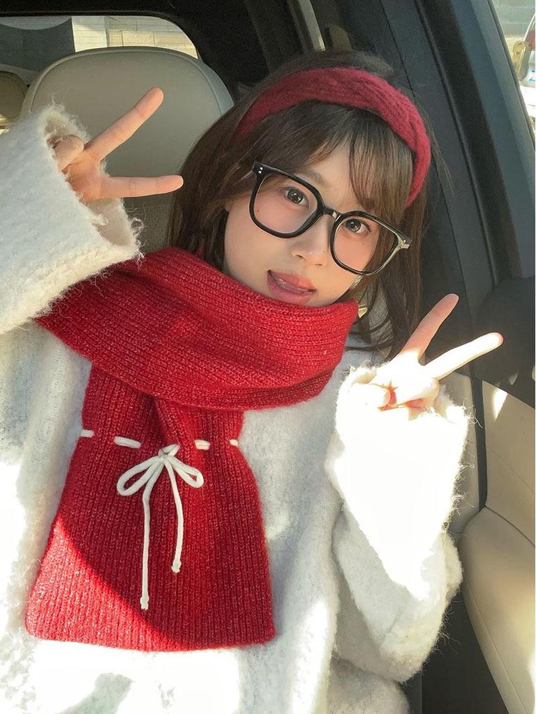 Festive Collection: Red Scarves & Imitation Cashmere Shawls - Cozy Winter Gifts & Soft Neck Warmers