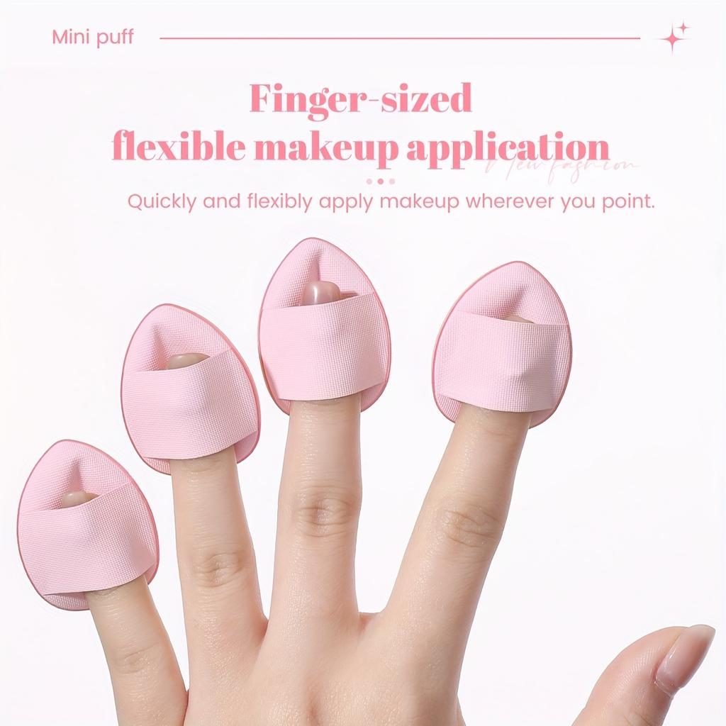 50pcs Finger Puff Makeup Puff, ,Suitable For Foundation, Concealer, Eye Shadow,Beauty Makeup Tools