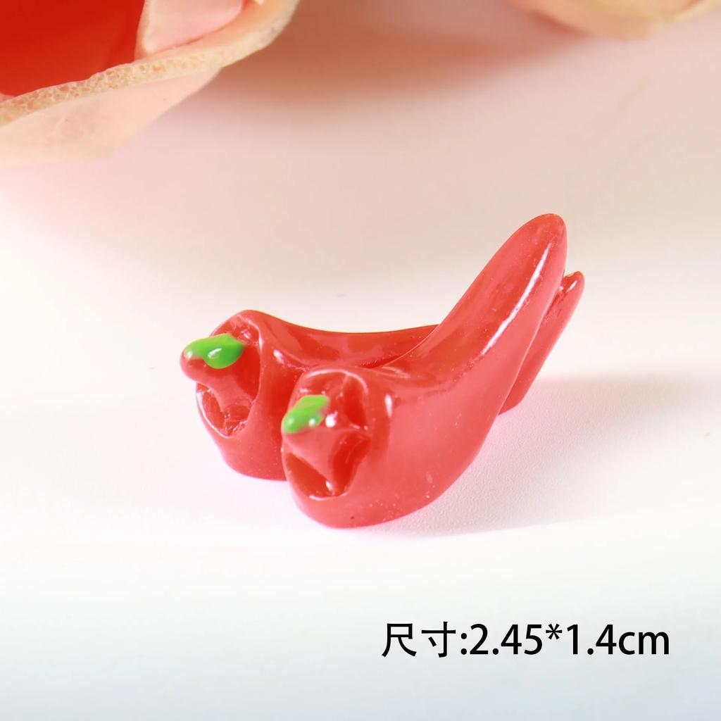 10 STÜCKE Miniatur Gemüse Serie Simulation Essen Spielen DIY Creme Kleber Handyhülle Schlüsselanhänger Haarschmuck Harzzubehör