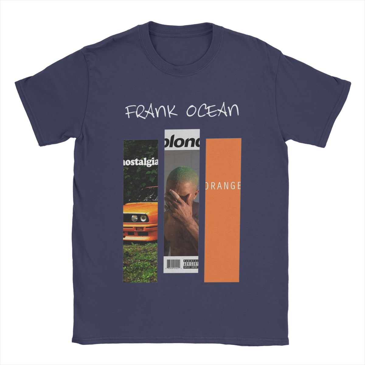 

Футболка Franks Oceans Albums для мужчин, новинка, 100% хлопок, футболки с круглым вырезом и коротким рукавом, одежда больших размеров S темно-синий