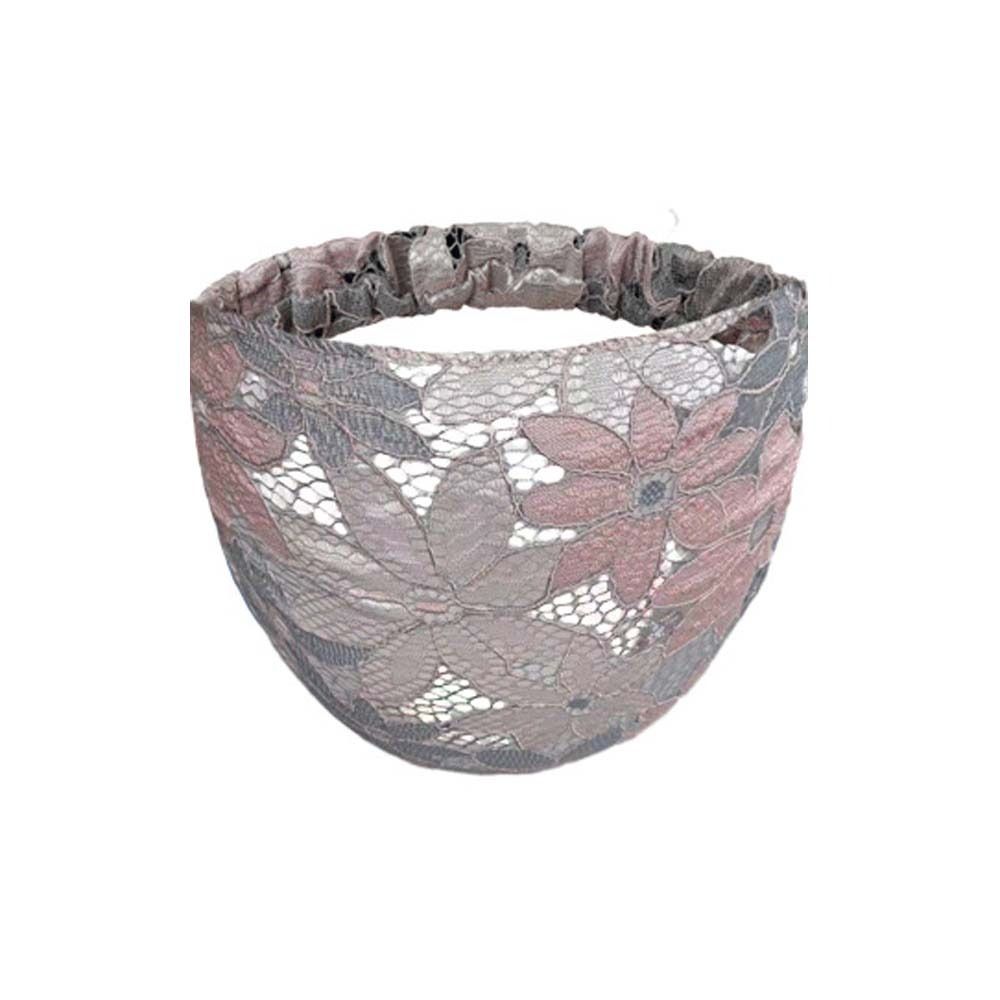 Hair Hoop Mesh Flower Headband Non Slip Wide Side Head Wrap Fashion Lace Hairbands  Mother