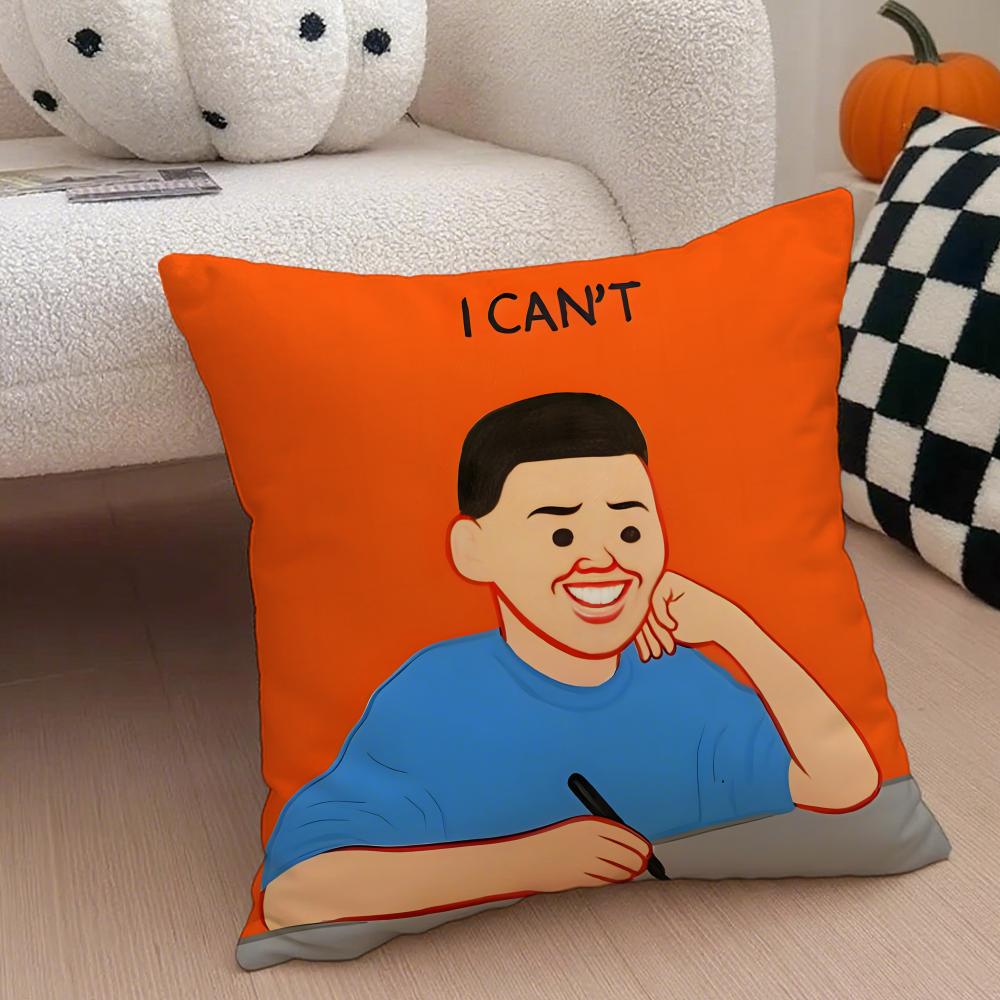 Minimal Witty French Art JJean Jullien Cushion Cover Throw Pillow Cover Hidden Button Durable Polyester Chair Cushion