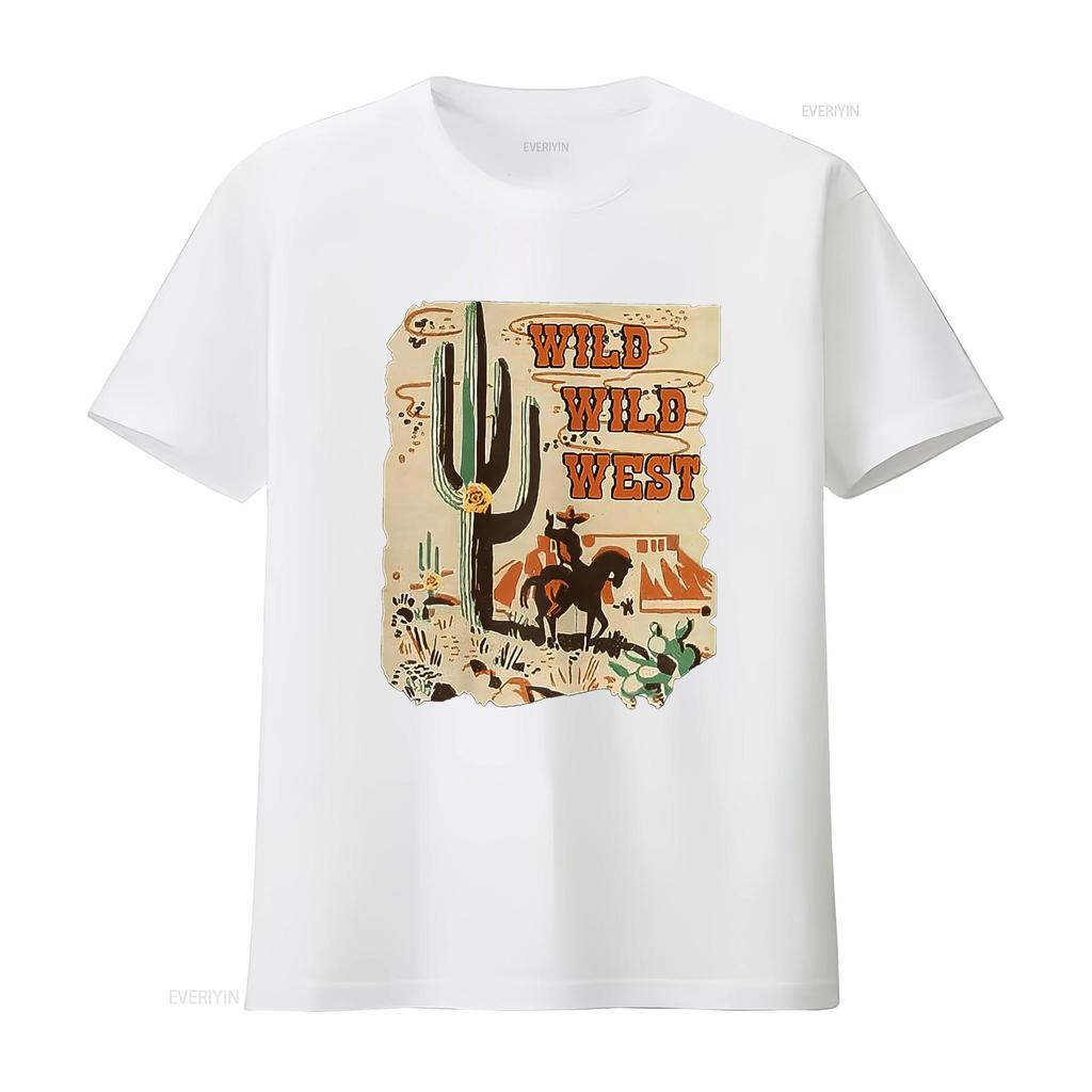 Wild West Western Life Southwest Desert Vibes Cactus Womens T Shirt vintage Washed Unisex Versatile designer clothes Casual