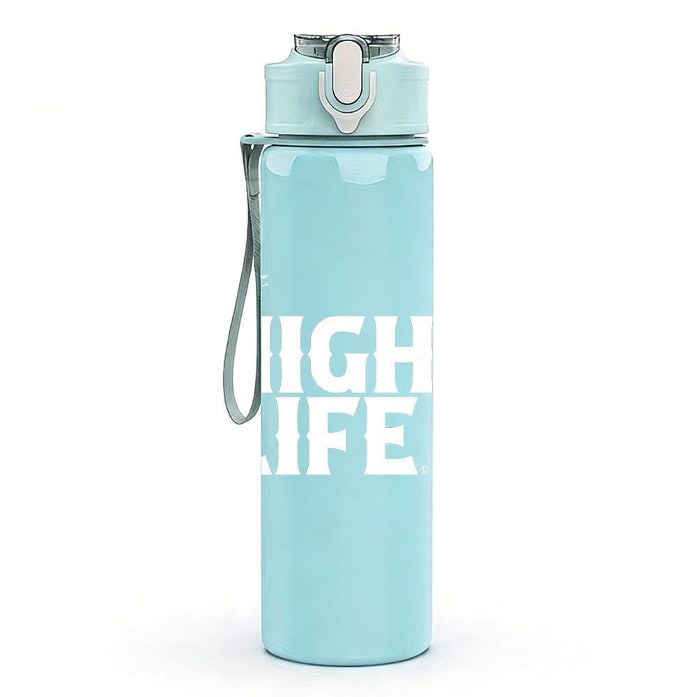 1PC Plain Blank White Distressed Minimalist Print 750ml Portable Sports Water Bottle Leakproof Gym Outdoor Travel Drink Cup