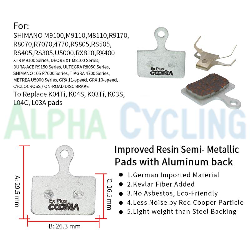 4 Pairs Bicycle Disc Brake Pads For Shimano XTR M9100 Dura Ace R9100 R9150 Ultegra R8070 RS805 RS505 RS405 RS305 RX810 GRX