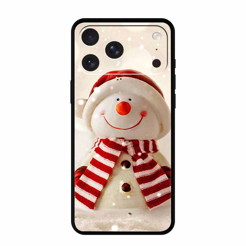 For iPhone 17 Pro Max Cover iPhone17 Pro Back Protective Phone Case For iPhone 17 Air Santa Christmas Soft Silicone TPU Coque
