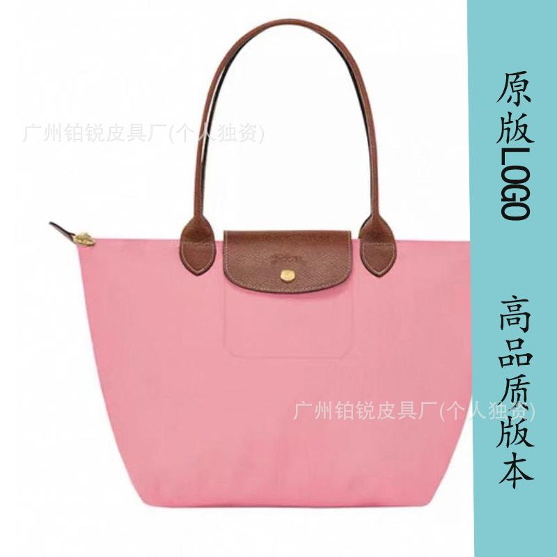 Dragon Inlaid Week Nylon Leather Handbag Embroidery Large Capacity Tote Bag Waterproof Folding Shoulder Bag Women