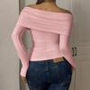 Spring One Shoulder Versatile Women's Fashionable Slim Fit Long Sleeved Top