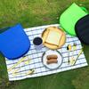 Reise-Edelstahl-Besteck Utensil Tragbares Silberbesteck-Set Camping-Geschirr mit Aufbewahrungstasche für Picknick im Freien