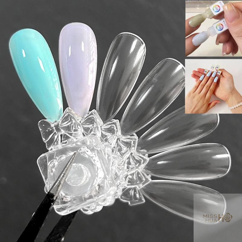 Yy Magnetic False Nail Tip Display Clear Natural Color Card Polish Gel Stand Board Nail Palette Manicure Nail Glue Practice Tool