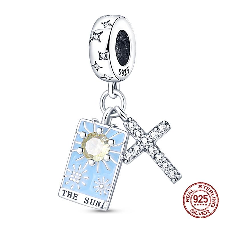 Original Charmcopper Star Moon Sun Tarot Series Charm Beads Fit 3Mm Original Bracelet Womens Diy Fine Jewelry Gift
