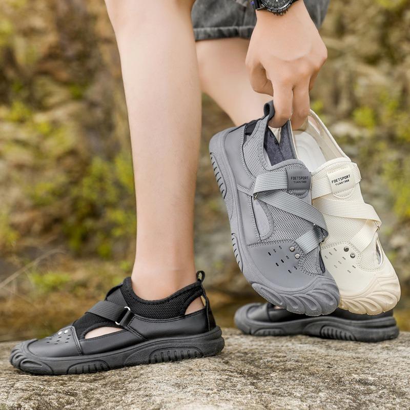 Men's Summer Outdoor Casual Soft Sole Non-Slip Beach Slides Sandals.