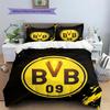 Borussia Dortmund Pattern Bedding Quilt Set  Home Decoration  Gift (1 * Duvet Cover + 2 * Pillowcase  Without Core)