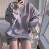 Rainer Large Size Oversized Pullover Crew Logo Loose Long Sleeve Body [Eolluka] Women's Hoodie, Sweatshirt, Neck, Top, Spring, Autumn, Winter, Fit,