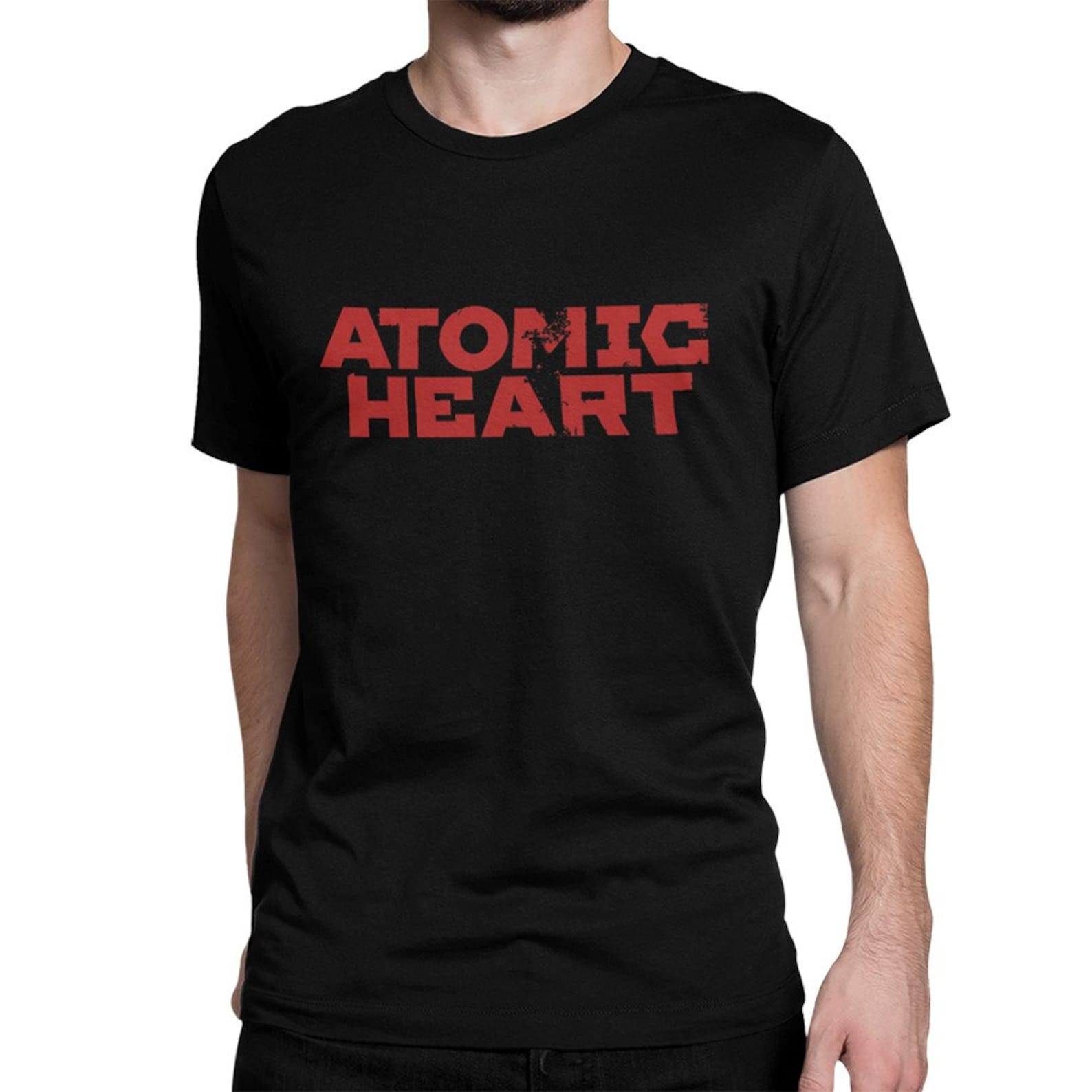 Футболка с логотипом Atomic Heart, 100% хлопок, мужская, женская, все размеры (ATO-97512) S