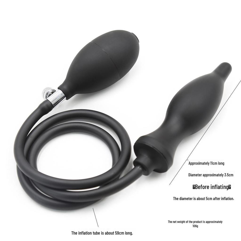 Inflatable Expanding Butt Plug and Penis Masturbator for Women - Anal Dilator and Expander Sex Toy