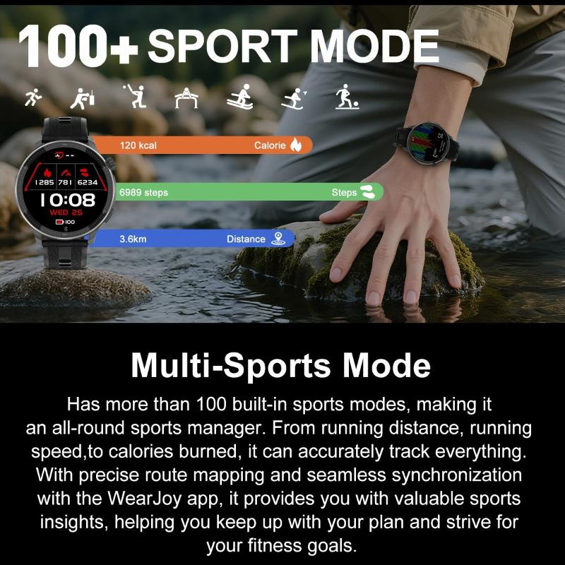 Herren Sport Smartwatch 2026 Neu Outdoor Abenteuer Eingebautes GPS Karte Bluetooth Anruf 4GB Speicher 1000mAh 10ATM Wasserdicht Bluetooth Anruf