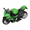 Kids Pull Back Motorcycle Toy Sound Light Effects High Simulation Alloy Motorcycle Model Green