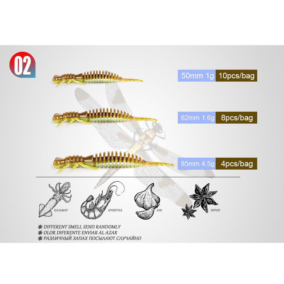 BEARKING Libellenlarve Weicher Angelköder 5CM