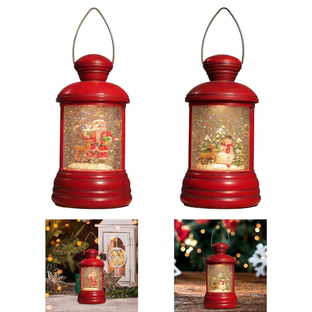 Illuminated Snow Globe Christmas Lantern for Home Decoration