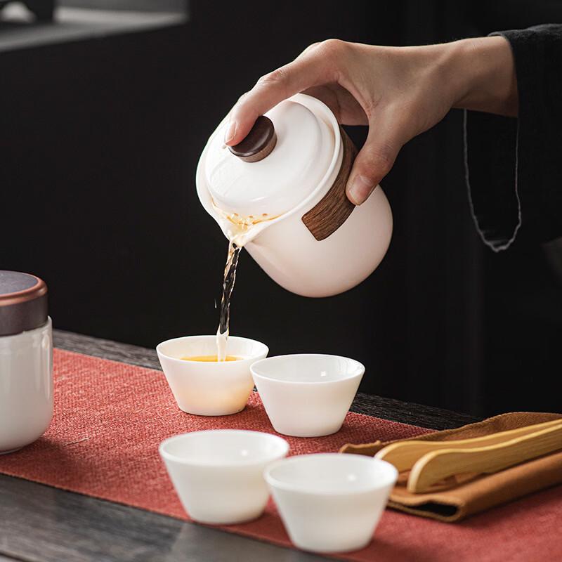 Ling Xue Coarse Pottery Portable Tea Set