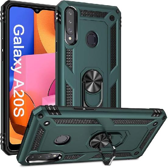 ADDIT A20s Case, Samsung Galaxy A20s Case Military Grade Protective Samsung A20s Cases Cover with Ring Car Mount Kickstand for Samsung Galaxy A20s - чирковый
