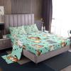 Cute Cartoon Cat Pattern Bed Hat Four-Piece Bedding Set Bedroom Dormitory Bedding Decoration