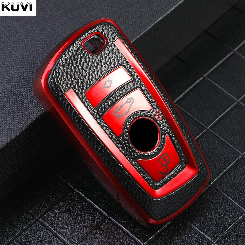Leather TPU Car Key Case Cover For BMW 1 2 3 4 5 6 7 Series X1 X3 X4 X5 X6 F36 F25 F26 F30 F34 F10 F07 F20 Z10 G30 F15 F16